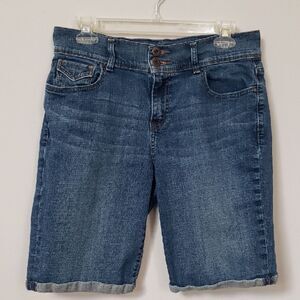 Levi's 515 Blue Jeans Shorts Womens 8 Denim Bermuda Covered Pockets